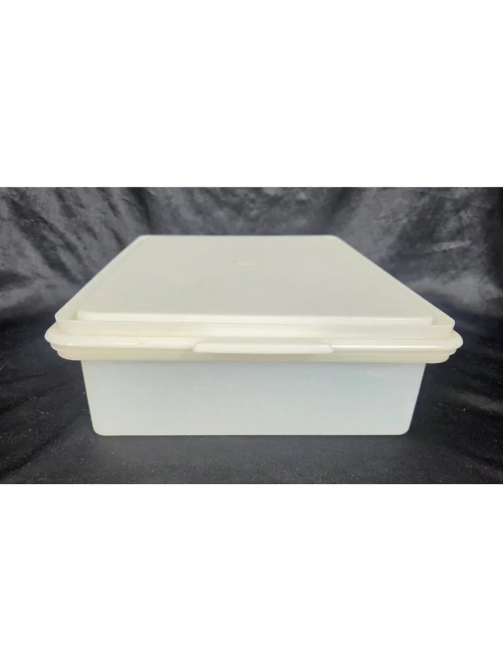 Tupperware Rectangular Plastic Serving Saver Storage Container White/Clear